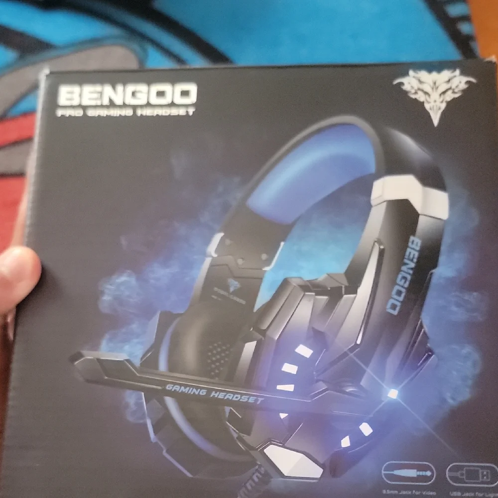Blue and Black Gaming Headset